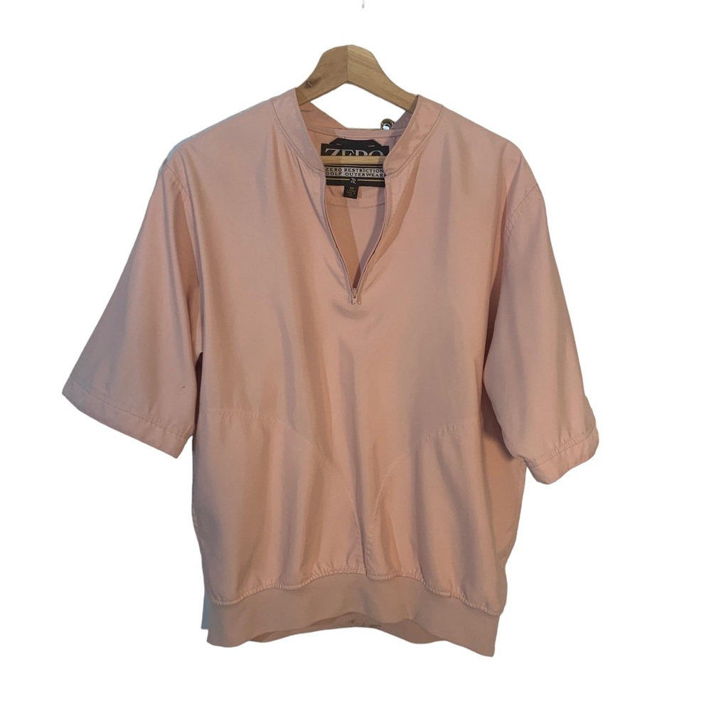 Zero Restrictions Womens Pink ShortSleeve Golf Outerwear Size Medium